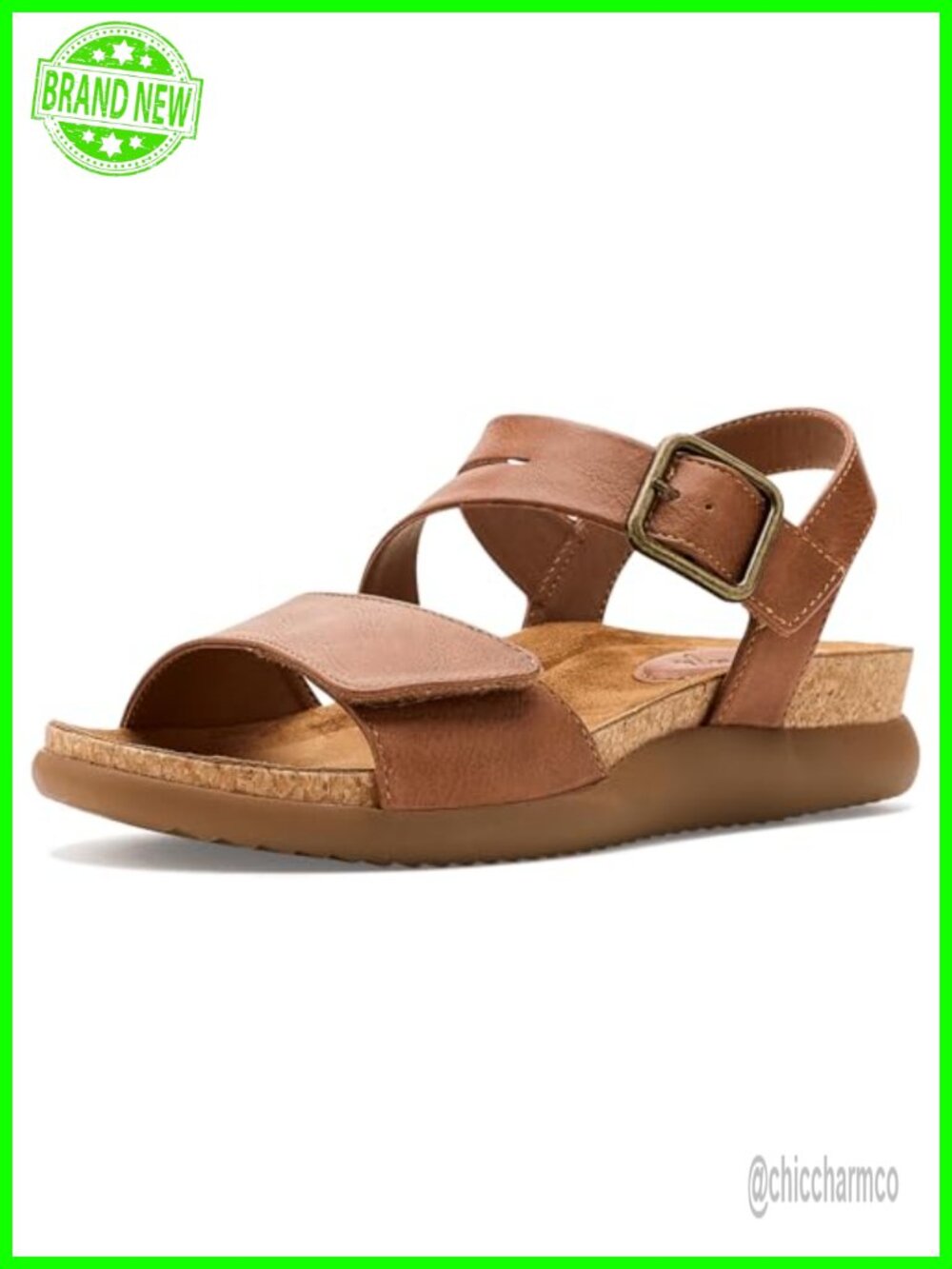 Wedge Sandals Faux Leather Open Toe Ankle Strap